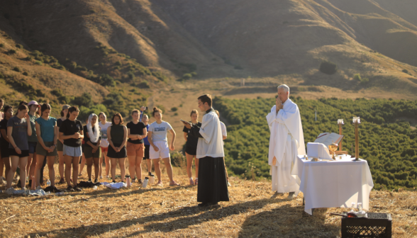 Holy Mass on hike