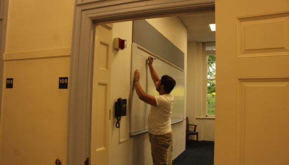 Students study Euclidean propositions