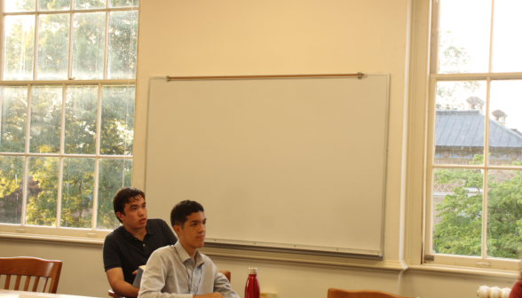 Students study Euclidean propositions
