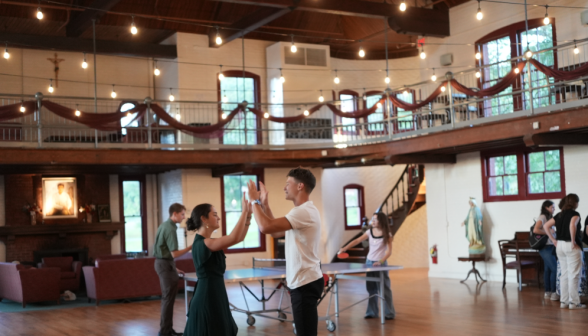 Students in the Bl. Frassati Student Center