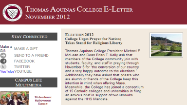November 2012 newsletter