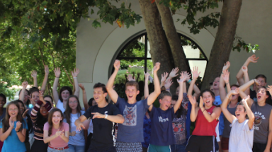 Students cheer