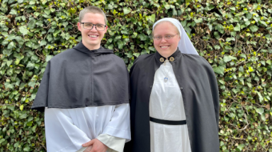 Br. Edward (’16) and Sr. Felicity (’14)