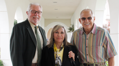 President Michael F. McLean with Maria and Jim Hibbs