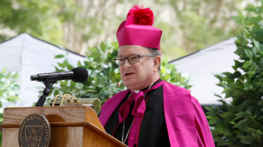 Bishop Barber delivers his address