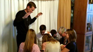Fr. Allen blesses his parents and siblings