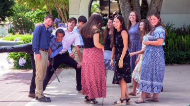 Students in funny poses
