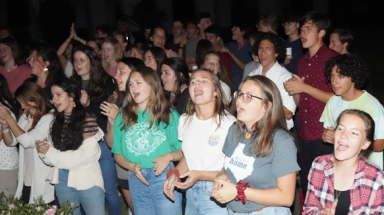 Students sing