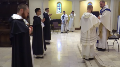 The Profession of Vows ceremony, in progress