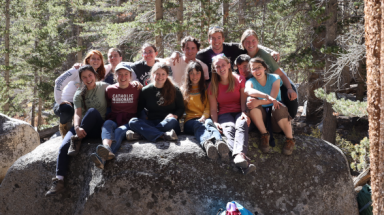 Students at campout