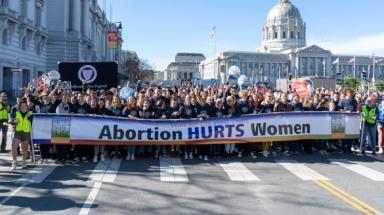 Students at the Walk for Life West Coast