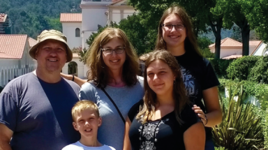 The Millers visit the California campus in 2017.