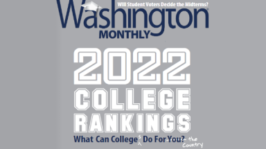 Washington Monthly 2022 College Rankings cover