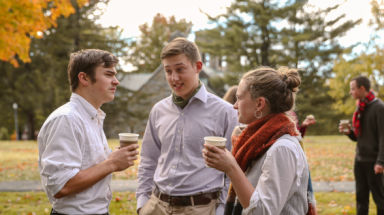 Three chat over cider