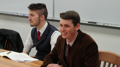 Two at the seminar table