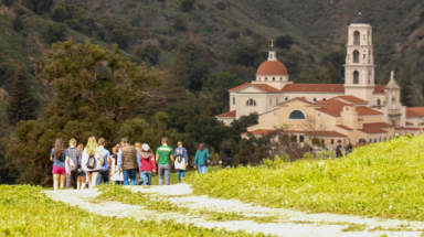 Students tour the campus environs
