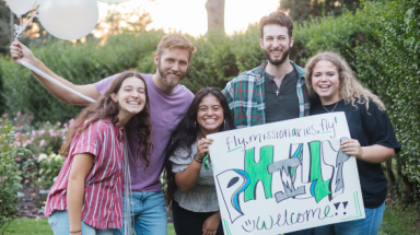 Timothy McNeil (’21), third from left, with fellow Culture of Life missionaries