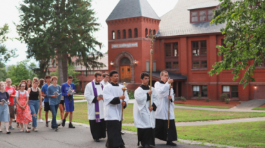 Procession on NE campus