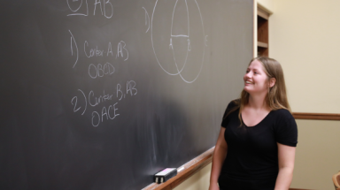 A student at the board