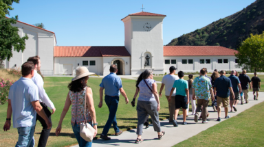 Campus tour approaches the Pope St. John Paul II Athletic Center
