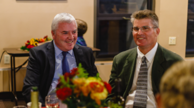 President Paul J. O’Reilly with Dean Michael Letteney at the California Thanksgiving Dinner