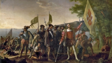 The Landing of Columbus, by John Vanderlyn (1775-1852)