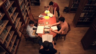 Students studying