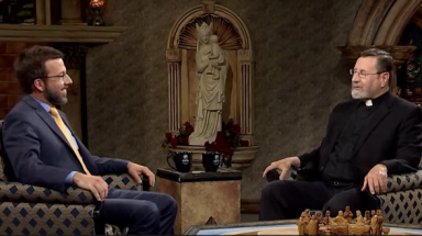 Dr. John Finley and Rev. Mitch Pacwa, S.J.