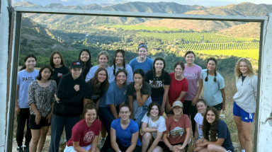 Students on hike