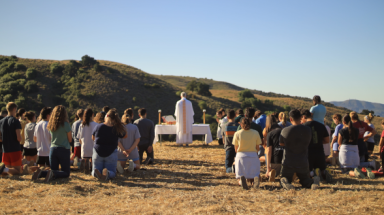 Holy Mass on hike