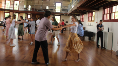 Students dance
