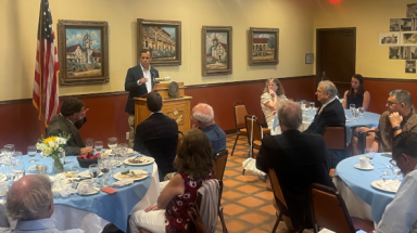 Dr. Goyette addresses the Newman Club of Los Angeles