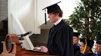 Liam O'Brien gives his address