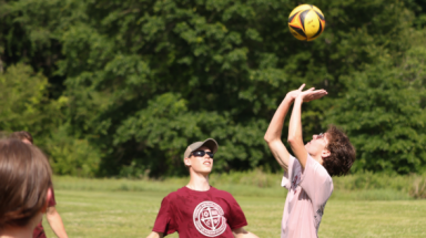 Summer Programmers Play Volleyball