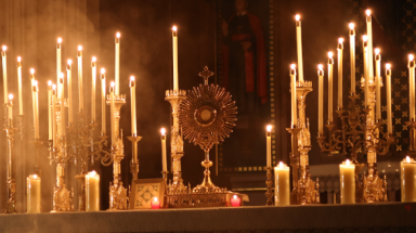 Monstrance during adoration