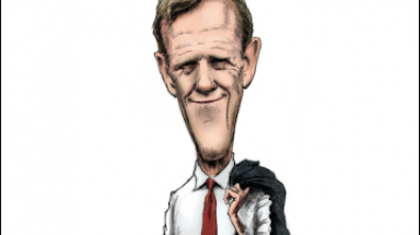 Cartoon of Tom Susanka by Pat Cross