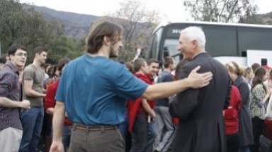 Fr. Illo Departs for Walk for Life 2014