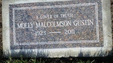 Molly Gustin Headstone