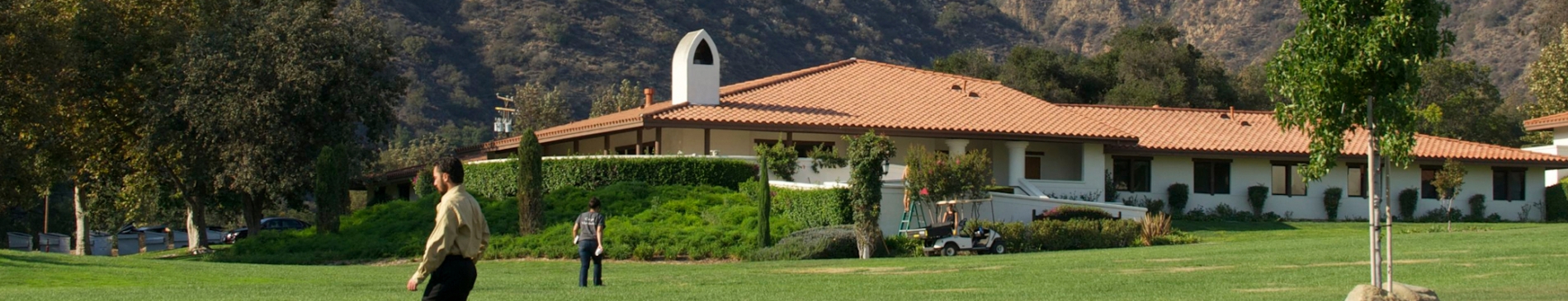 Students on the upper portion of the California campus