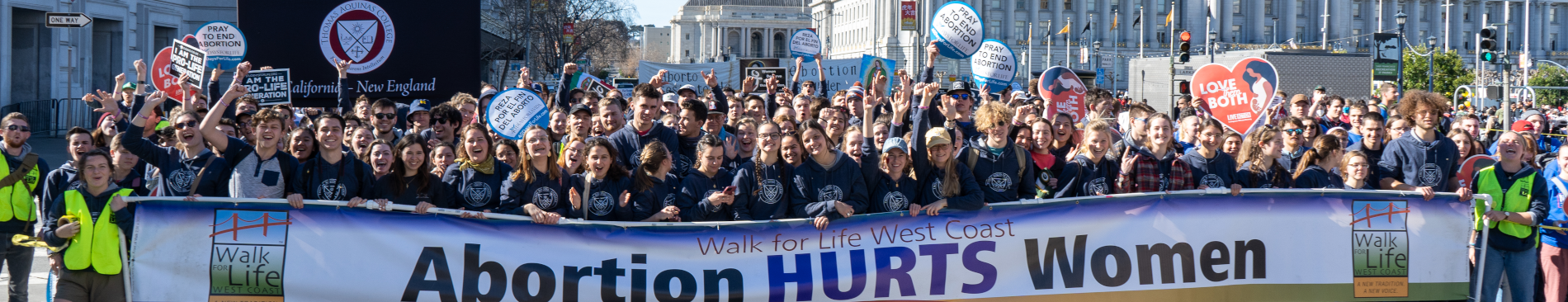 Students at the Walk for Life West Coast