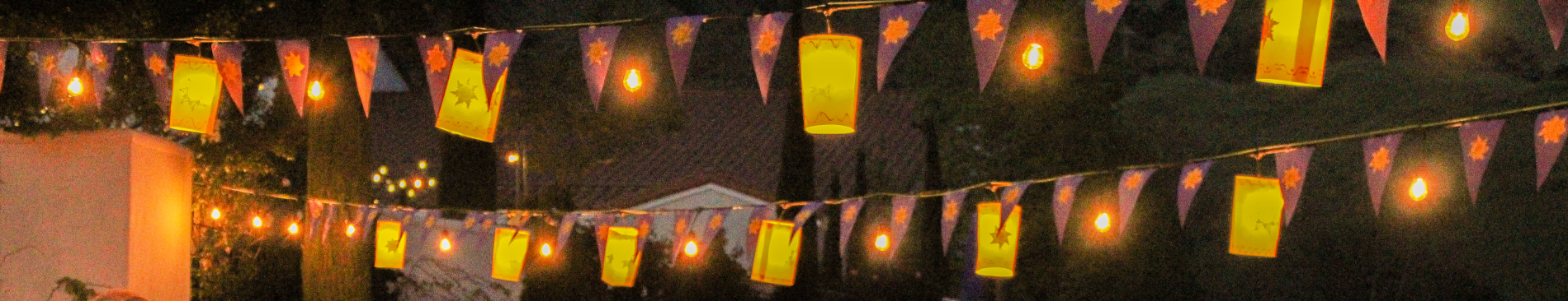 Paper lanterns hanging