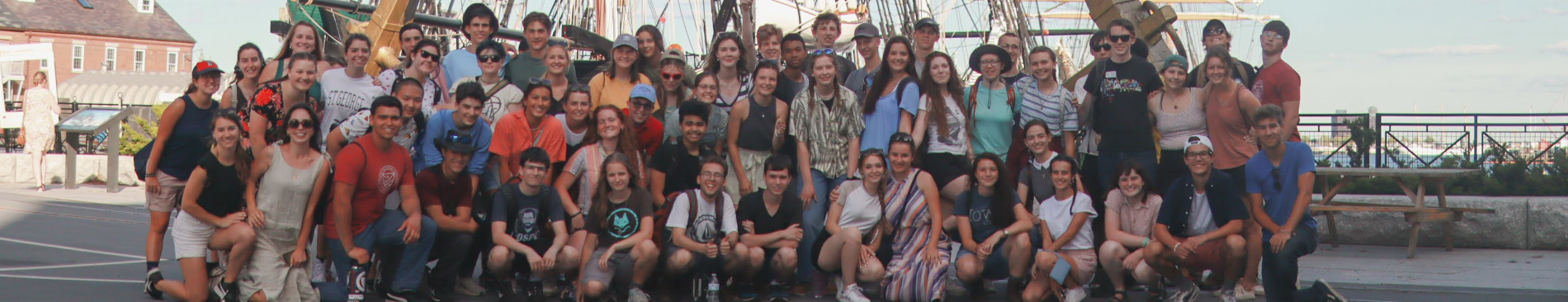 Summer Program students at the USS Constitution