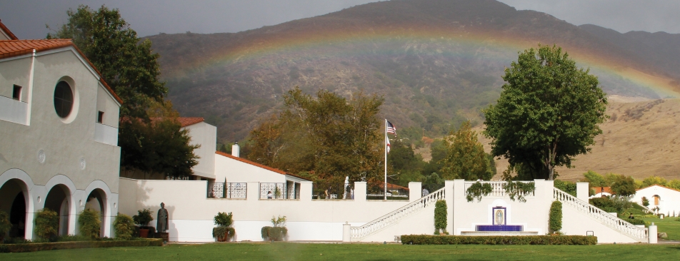 rainbow over school