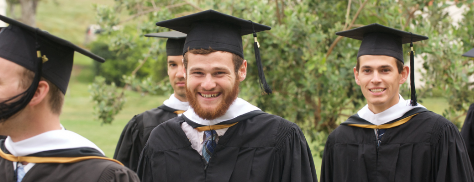 Graduates walking