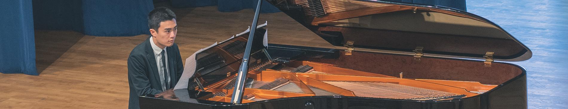 A student plays the piano