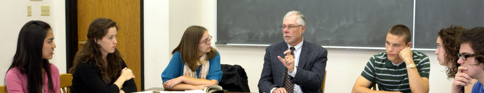 Dr. McLean leads a classroom discussion