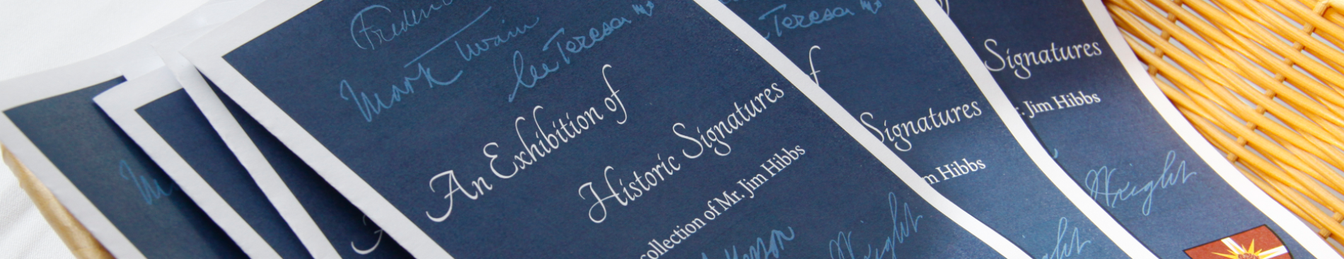 Program from the Hibbs autograph reception