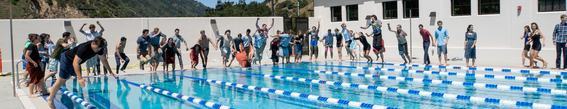 Seniors jump in the pool