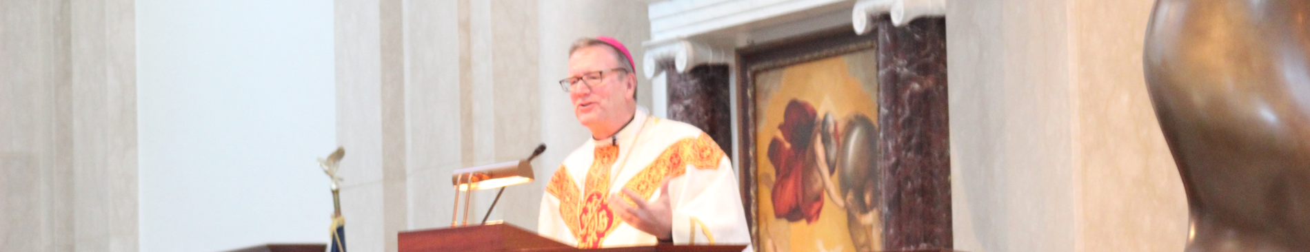 The Most Rev. Robert E. Barron preaching in the California Chapel