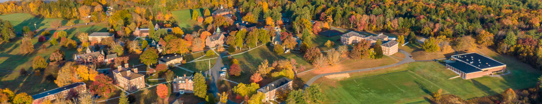 Drone shot of the campus